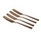 Wild Eye Set of 4 Rose Gold Stainless Steel Traditional Style Spreader Knives 5.5"